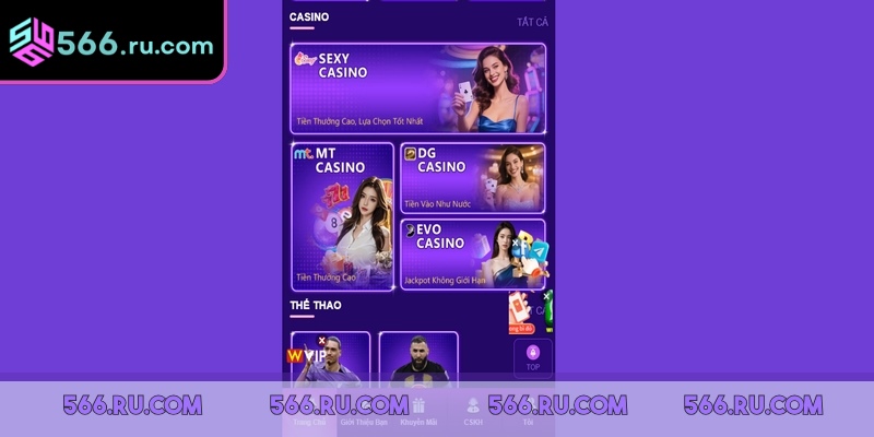 Casino 566 mở ra thế giới giải trí đỉnh cao