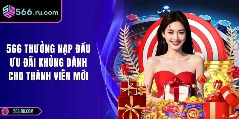 566 Thưởng Nạp Đầu – Ưu Đãi Khủng Dành Cho Thành Viên Mới 1 566 Thưởng Nạp Đầu – Ưu Đãi Khủng Dành Cho Thành Viên Mới