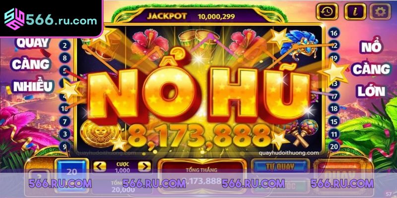 Nổ Hũ 566: Thiên Đường Game Slot Với Mức Ăn Thưởng Cao 4 Nhà cái áp dụng nhiều giải thưởng lớn hấp dẫn thành viên